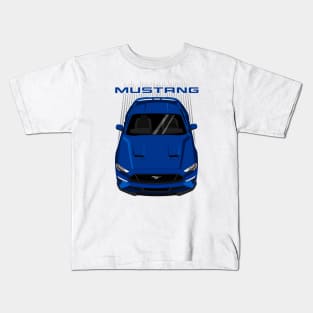 Mustang GT 2018 to 2019 - Blue Kids T-Shirt